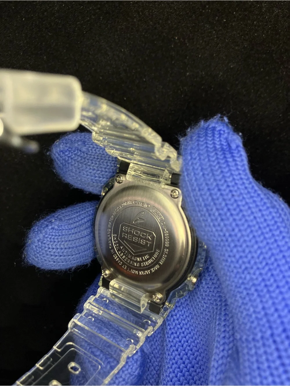 Custom G Shock Black and Clear Dw5600